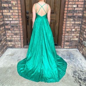 Custom Emerald Green Ballgown Prom Dress
